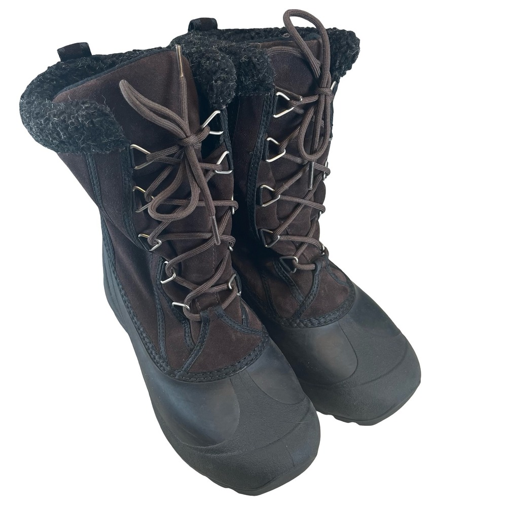Sorel Womens Winter Boots Brown Suede Thinsulate Snow Lace Up NL1579-248 Size 8